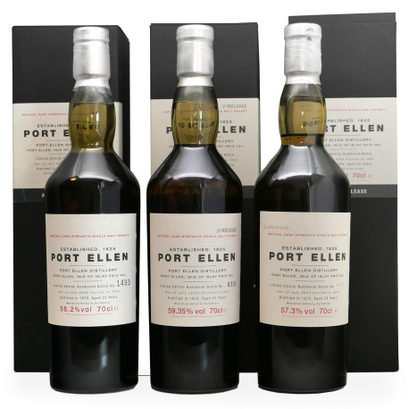 Port Ellen 1978 / 1979 Diageo Complete Set Releases 1 bis 17
