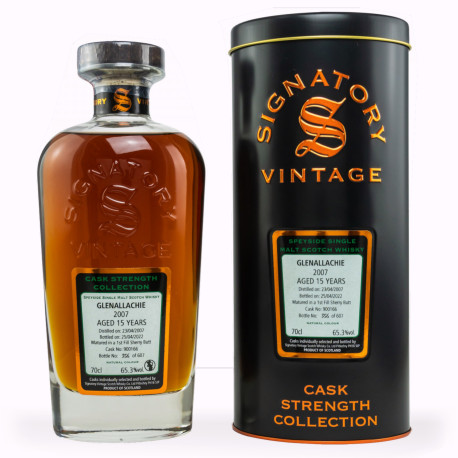 Glenallachie 2007 15Y Signatory Vintage Sherry Cask 900166 65.3%